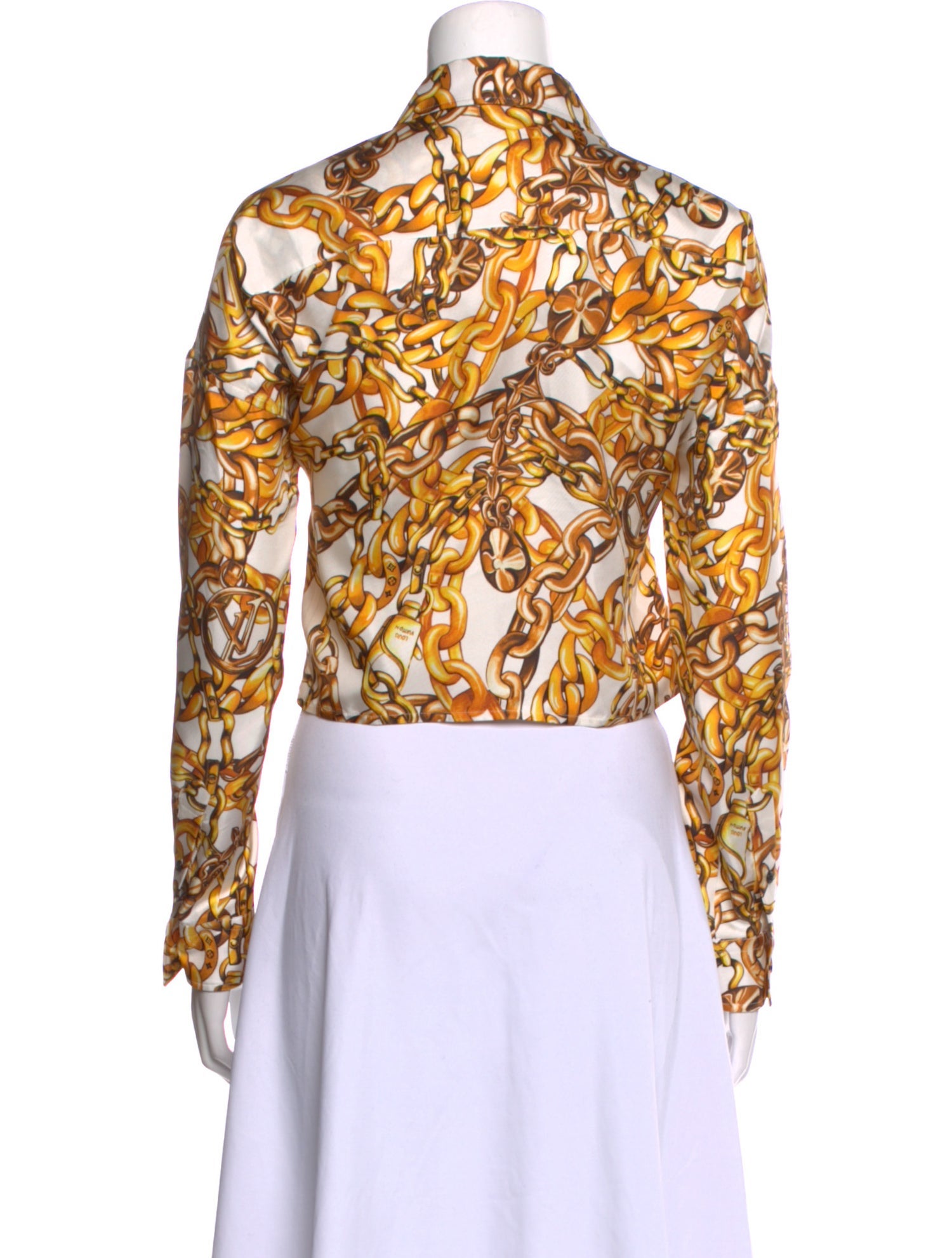 Louis Vuitton 2023 Chain Print Crop Top